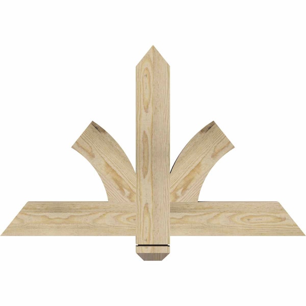 Ekena Millwork Redmond Rough Sawn Timber Gable Bracket, Douglas Fir, 36"W x 23"H x 2"D x 4"F, 15/12 Pitch GBW036X23X0204RED00RDF - main